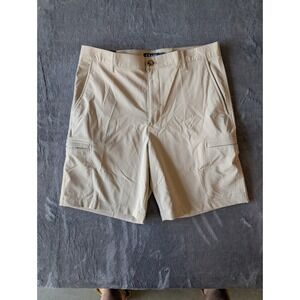 Chaps Golf Mens Tan Stretch Performance Cargo Shorts Size 34 CRWFRD TAN New